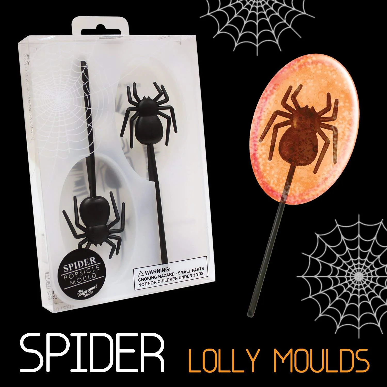 Spider Ice Lolly Popsicle Mold Triple Pack