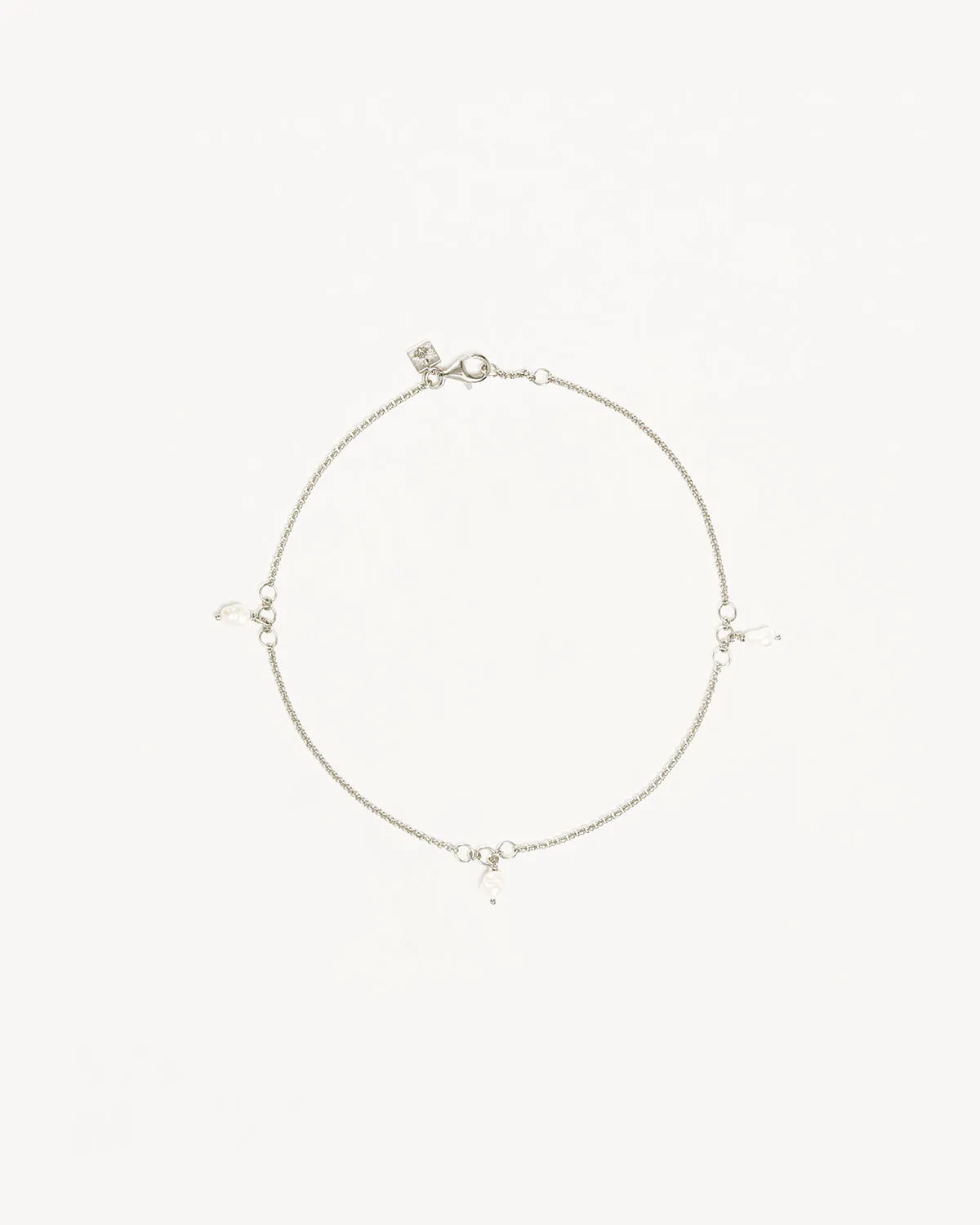 Sterling Silver Grow With Grace Pearl Anklet