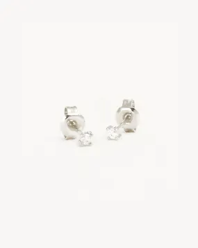 Sterling Silver Pure Light Stud Earrings