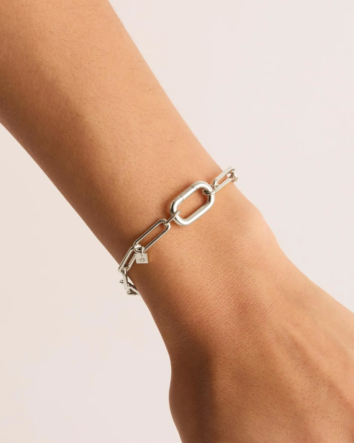 Sterling Silver With Love Annex Link Bracelet