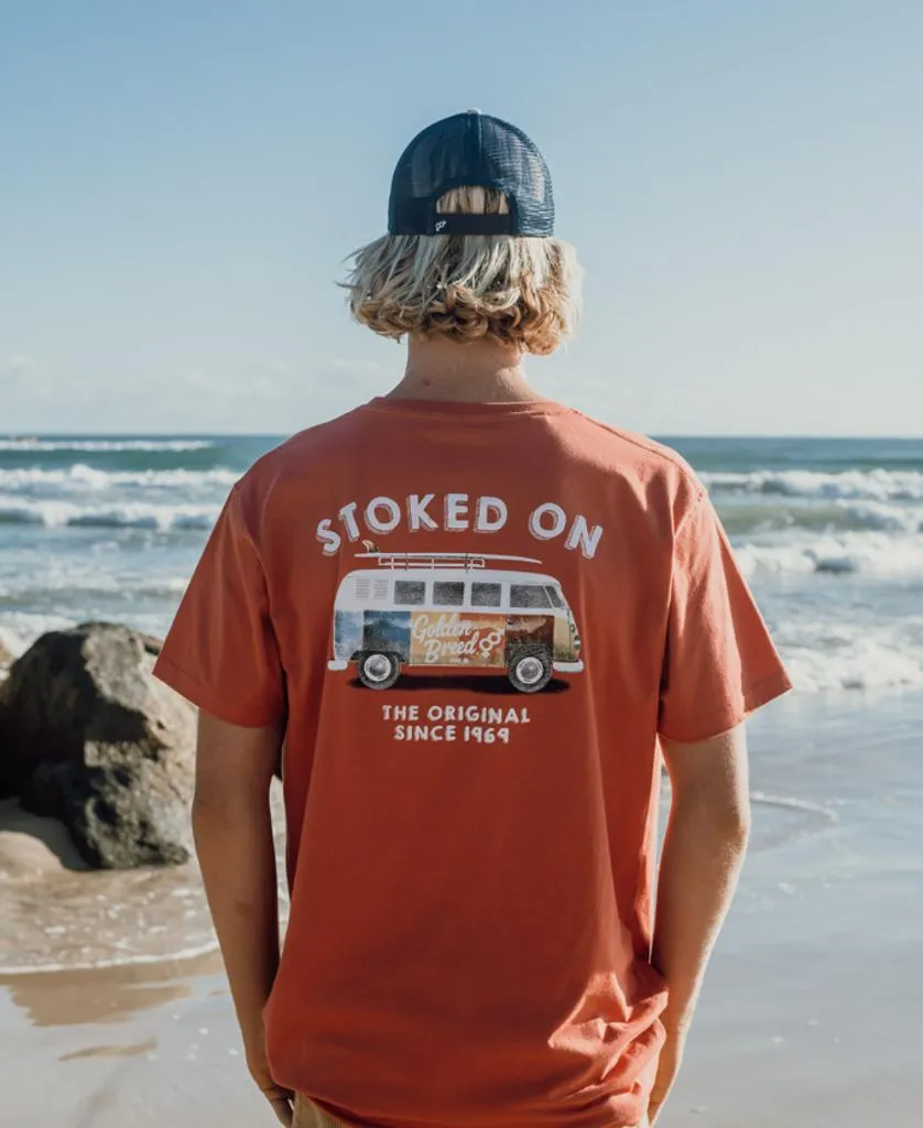 Stoked Kombi Tee | Wash Red