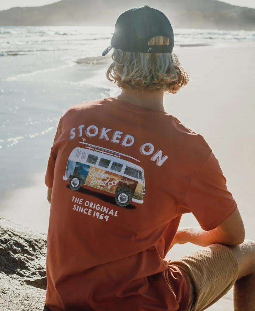 Stoked Kombi Tee | Wash Red