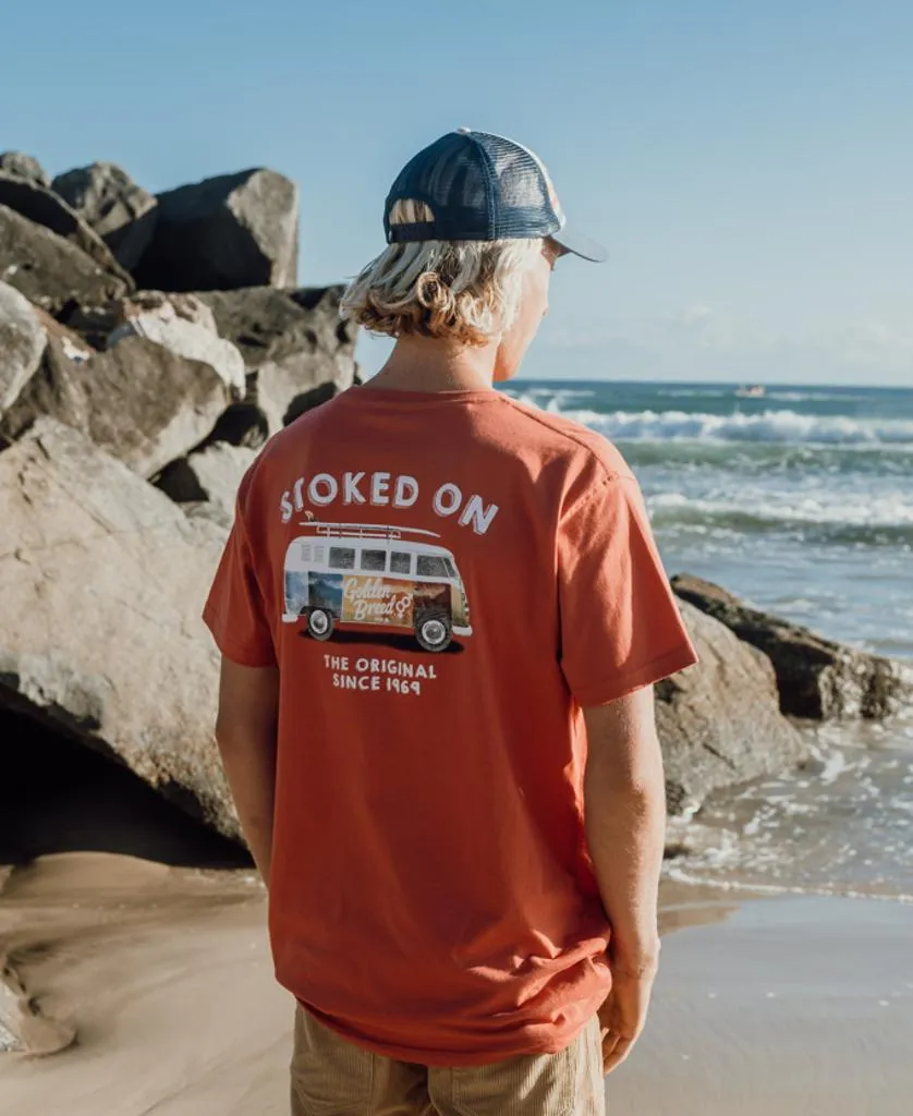 Stoked Kombi Tee | Wash Red