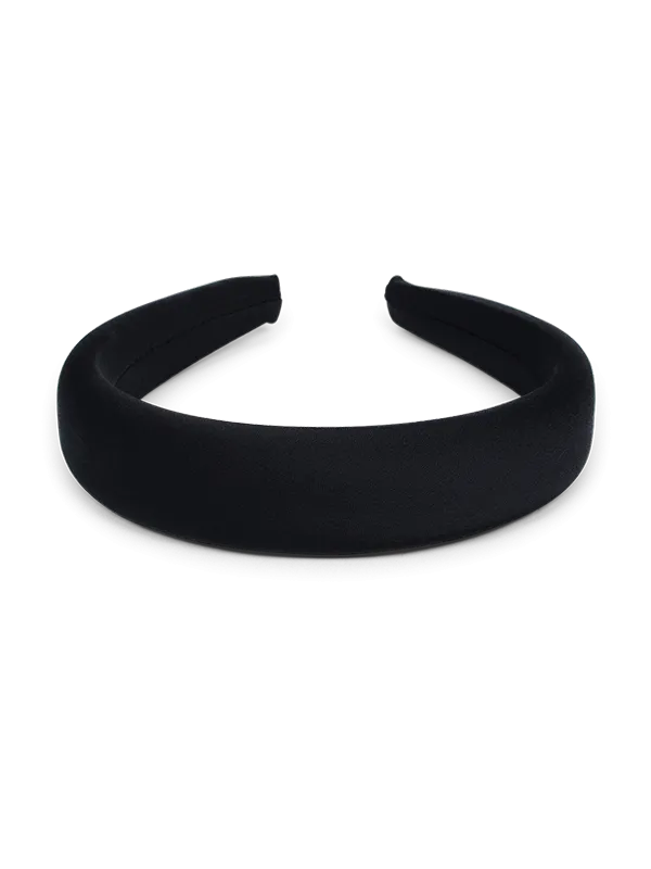 Sylvie Black Satin Headband