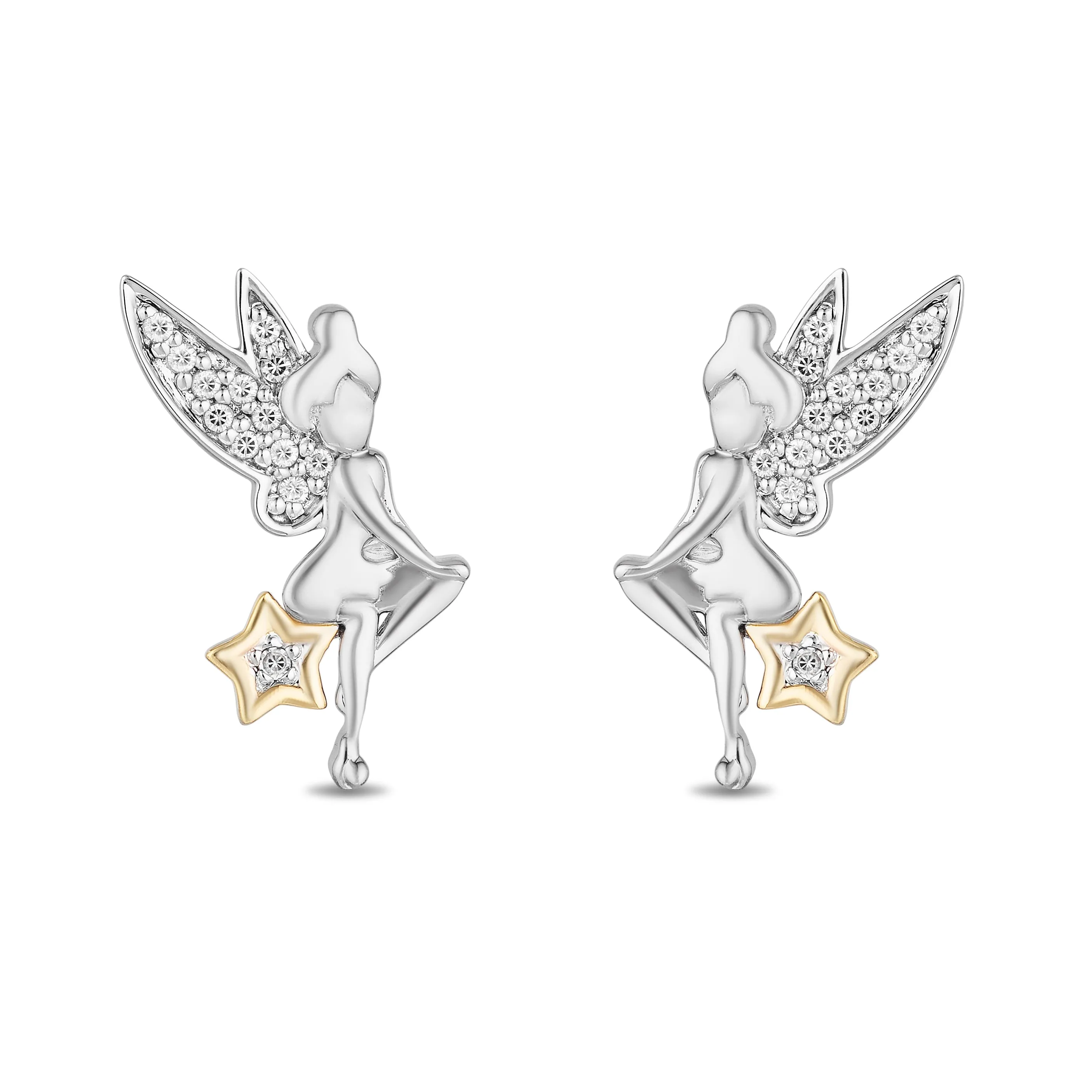 Tinker Bell Earrings with 1/10 cttw Diamonds