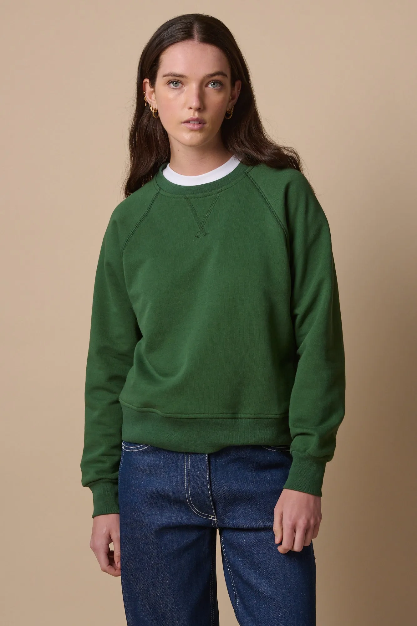 Women's Raglan Sweatshirt - Bottle Green